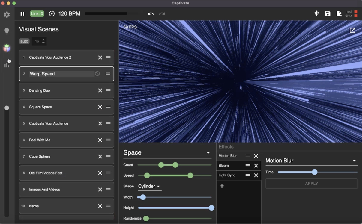 Captivate Visualizer Editor - Space